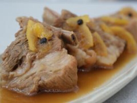 *スペアリブのはちみつ柚子煮*